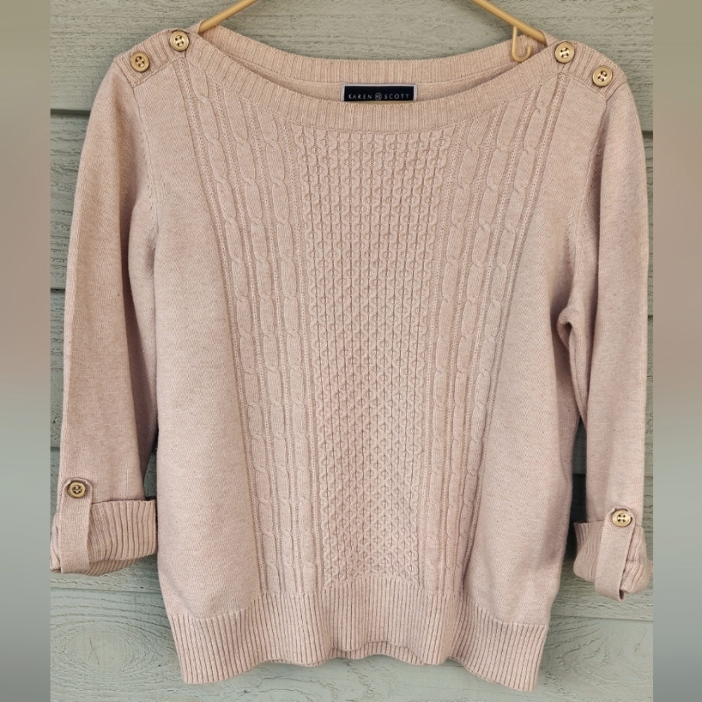 Karen Scott Women's Cream Sweater